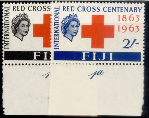 FIJI QEII SG333-334, 1963 red cross set, NH MINT. CONTROL