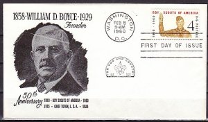 United States, Scott cat. 1145. Boy Scouts, 50th Anniversary, First day cover. ^