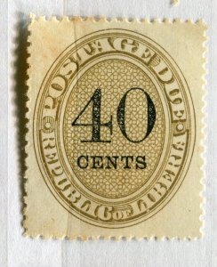 LIBERIA; 1893 early classic Postage Due issue Mint hinged 40c. value