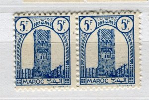 FRENCH MAROC; 1943 Hassan Tower Rabat issue MINT MNH unmounted 5Fr. PAIR