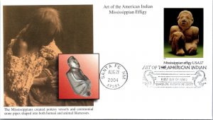 FDC 2004 SC #3873 Fleetwood Missisisipian Effigy - Santa Fe NM - Single - J3170