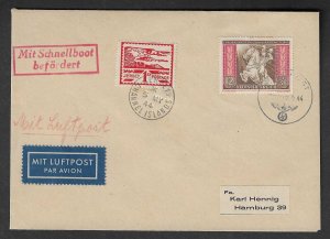 GREAT BRITAIN -  JERSEY 1944 Wartime Philatelic Cover (small tones) sent - 40966