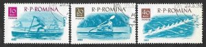 SMI) 1962 ROMANIA, WATER SPORTS, kayak, canoe and paddle, USED