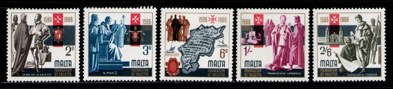 MALTA 1966 MNH SC.348/352 Valletta 400th