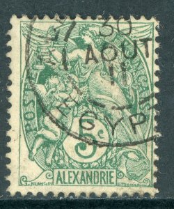 Egypt - Alexandria 1902 French Colony 5¢ Scott #20 VFU K828