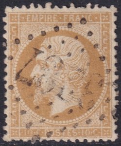 France 1862 Sc 25 used 3387 (Sergines) GC cancel