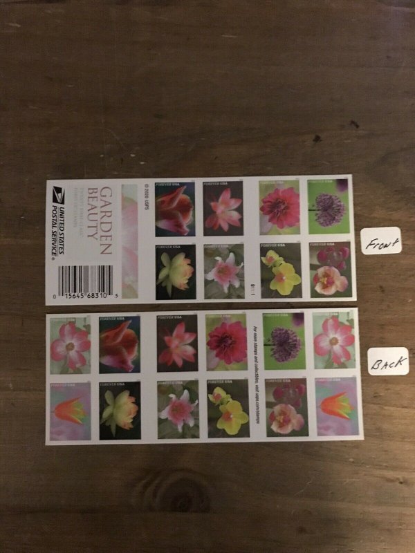 Scott#5558-5567-2021 Garden Beauty Booklet of 20 Stamps MNH. (NEW)