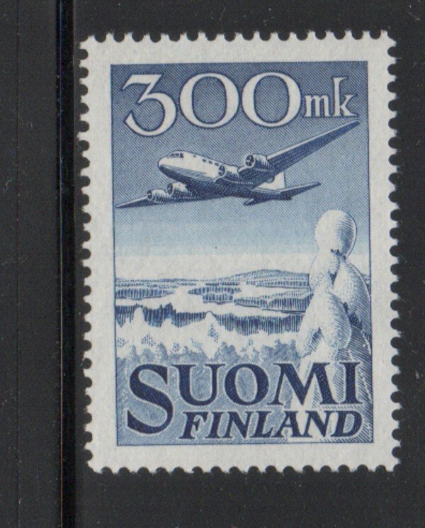 Finland Sc C3 1950 DC-6 Airplane Airmail stamp mint NH