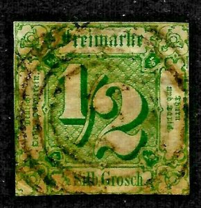 Doyle's_Stamps: Choice 1859 German State Imperf 1/2 Silb.Groschen Issue Scott #9