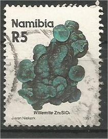 NAMIBIA, 1991, used 5r, Minerals. Scott 689