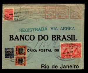 Brazil 1930 Better Registered Airmail Cover/Mixed Meter - L20851