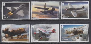 Jersey 2127-2132 Airplanes MNH VF