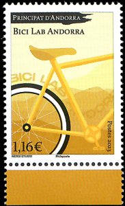 Andorra (French Admin) Scott #876 / Yvert #901 2023 MNH Bici Lab Andorra Bicycle