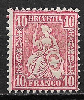 1867-78 Switzerland 53 Helvetia 10f MH