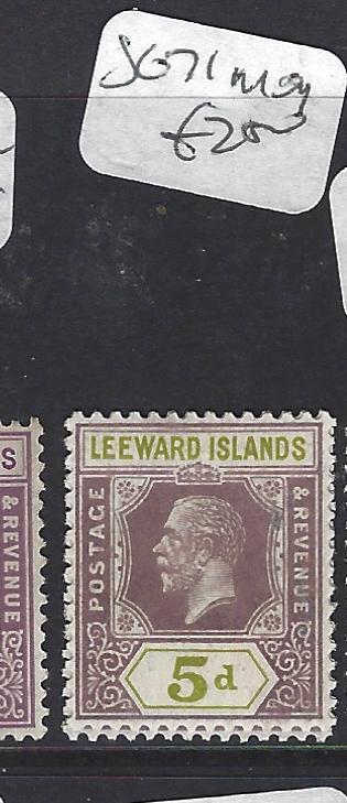 LEEWARD ISLANDS (P1710B) KGV 5D SG 71    MOG