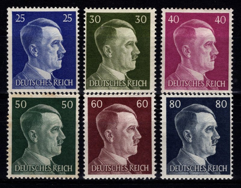 Germany 1941 Adolf Hitler Def., high values, Set [Unused]