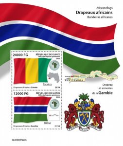GUINEA - 2020 - African National Flags - Perf 2v Sheet #3 - Mint Never Hinged