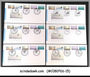 AUSTRALIAN ANTARCTIC TERRITORY - Set of 6 FDCs with Different Cancellation
