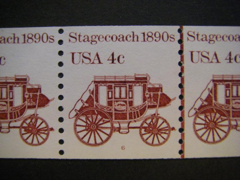 Scott 1898A, 4 cent Stagecoach, PNC5 #6, MNH Transportation Beauty