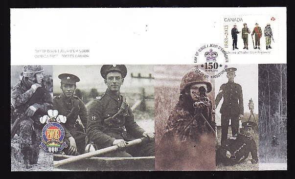 Canada-Sc#2635-stamp on FDC-Princess of Wales Own Regiment-2013-