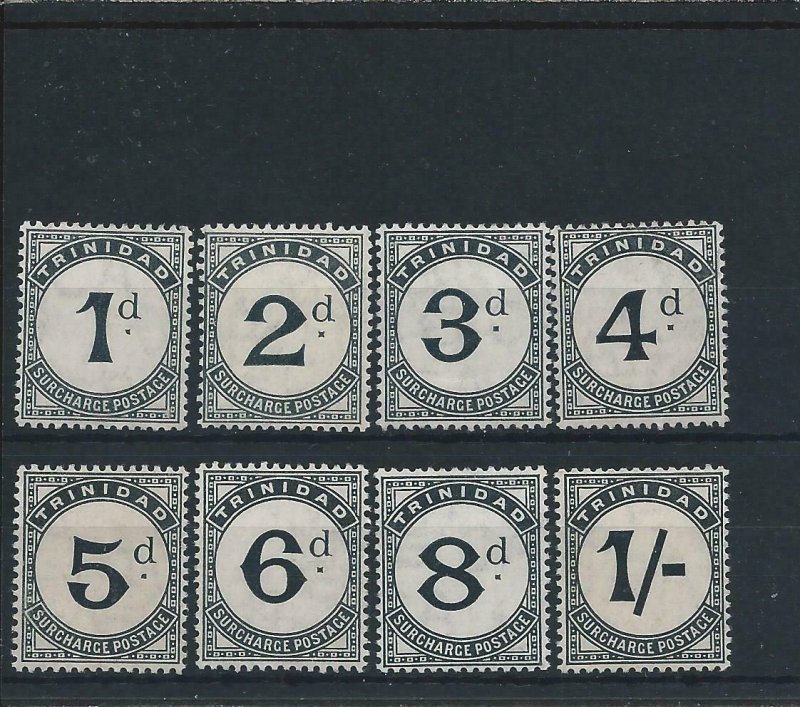 TRINIDAD & TOBAGO POSTAGE DUE 1905-06 SET MM (SOME APPEAR MNH) SG D10/D17 