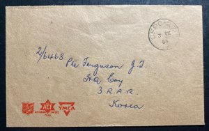 1954 Canadian Field Post 27 Korean War YMCA OAS Cover To Korea