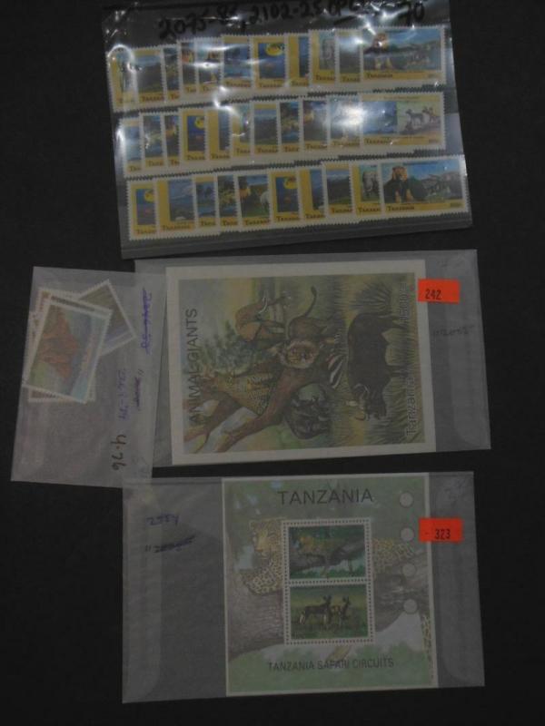 EDW1949SELL : TANZANIA Beautiful collection of VFMNH Topical of Birds & Animals