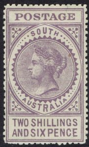 SOUTH AUSTRALIA 1906 QV THICK POSTAGE 2/6 WMK CROWN/A