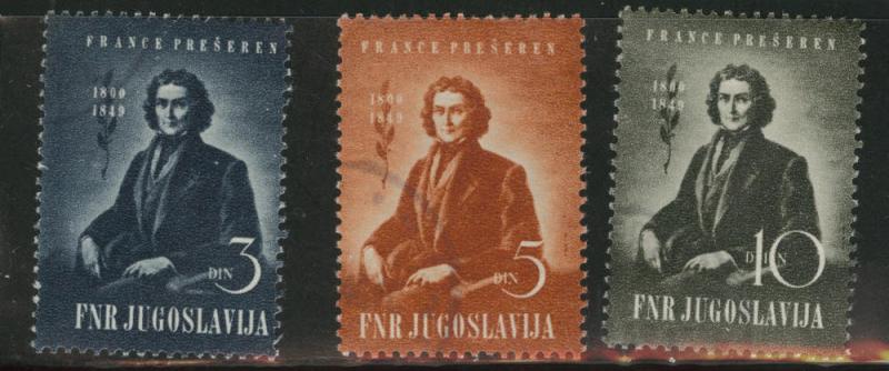 Yugsolvaia Scott 257-259 used CTO 1949 set 