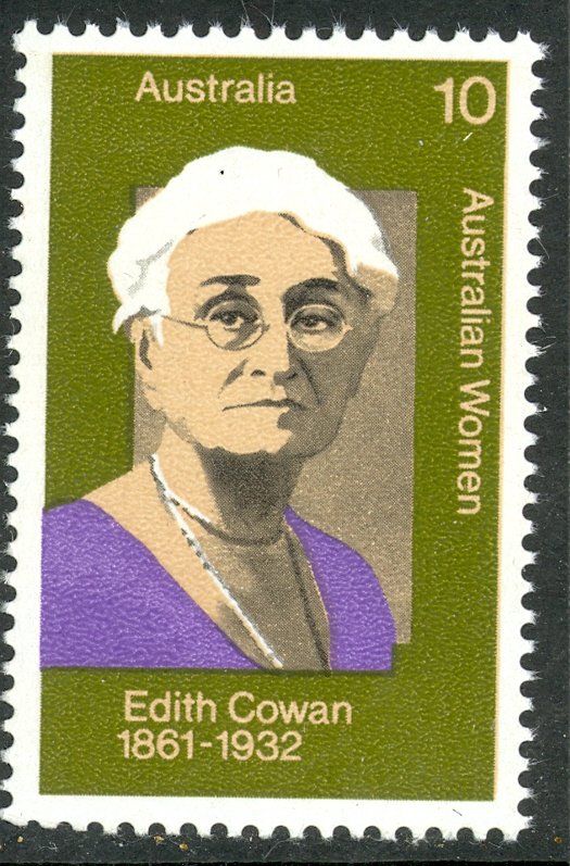 AUSTRALIA 1975 10c Edith Cowan Australian Women Issue P. 14x14 1/2 Sc 618 MNH