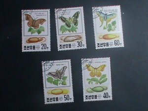 ​YEMEN 1991-SC#2990-5 COLORFUL-BEAUTIFUL-LOVELY BUTTERFLY CTO STAMPS SET VF