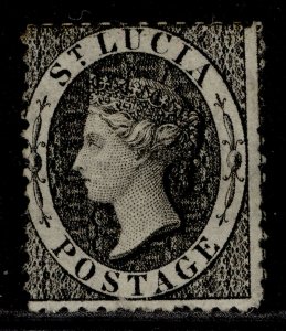 ST. LUCIA QV SG11, 1d black, M MINT. Cat £35. 