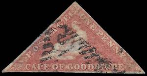 1863 CAPE OF GOOD HOPE SC# 12a -  CV $405.00 - USED NHng - NICE STAMP