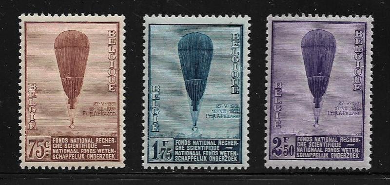 BELGIUM  251-253 MNH HOT AIR BALLOON SET 1932