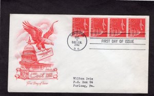 C65 Capitol Dome, strip/4 FDC Artmaster addressed