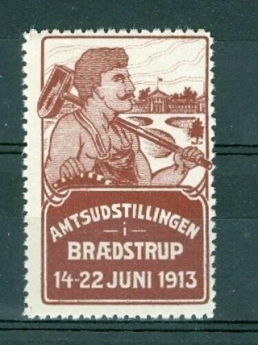 Denmark. Poster Stamp Mnh. 1913 Country Exhibition. Braedstrup