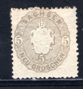 Saxony #20a Unused  F/VF.  CV $16.00  ...  5530048