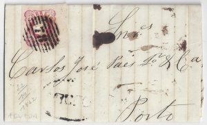 Portugal cover AGUEDA Nov 1862 to LISBON D. Luis 25 Reis Sc#14 YT#15 SG#30 Mf#16