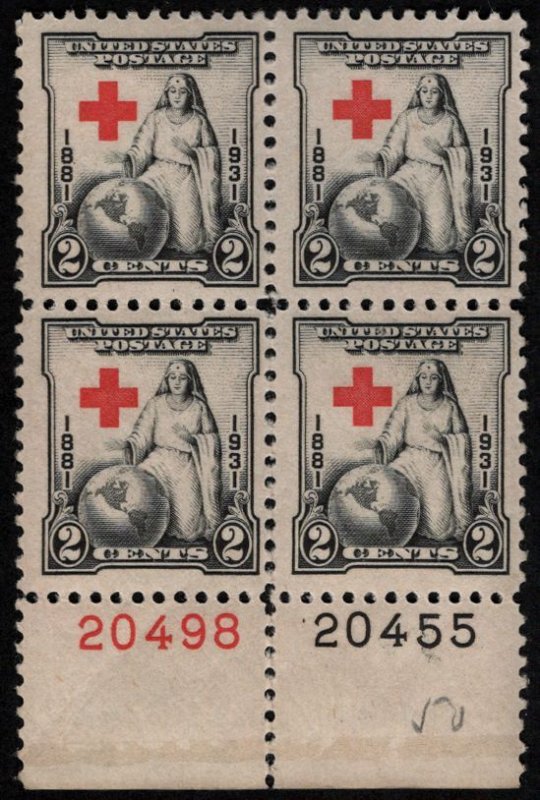 US #702 PLATE BLOCK, VF mint never hinged, LARGE BOTTOM,  Very Fresh, Super N...