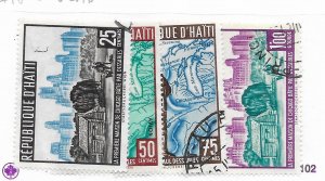 Haiti #448-450 + C146 Used - Stamp - CAT VALUE $4.35