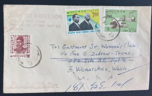 1967 South Korea Airmail Printed Matter  Cover  To Wenatchee WA Usa