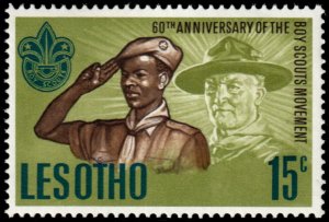 ✔️ LESOTHO 1967 - 60 YEARS BOY SCOUTS - SC.  44 MNH ** [5CW7]