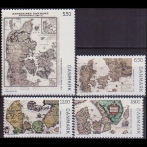 DENMARK 2009 - Scott# 1438-41 Historic Maps Set of 4 NH