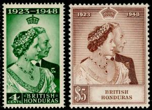 BRITISH HONDURAS SG164-165, COMPLETE SET, NH MINT. Cat £27. RSW.