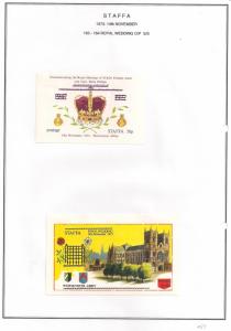 SCOTLAND - STAFFA - 1973 - Royal Wedding o/p - Souvenir, De Luxe Sheets - M L H