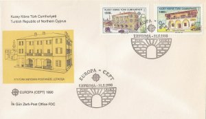 Turkey (Cyprus) Scott 269-70 FDC - 1990 Europa Issue