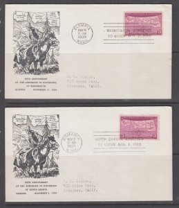 US Planty 858-34 FDC. 1940 3c Northwest Territories, Crckett cachets, addressed