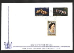 COOK IS 1974 New definitives - shells etc - FDC............................90332