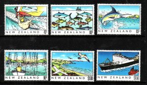 New Zealand-Sc#964-9-unused NH set-Heritage-The Sea-1989-id4-