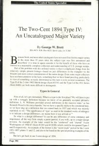 1894 Two cent Washington (Articles from US Specialist 1993-1997